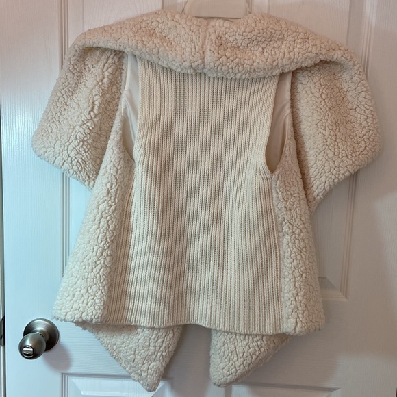 a.n.a. Teddy Bear Vest With Knitted Back, Size PS - Picture 2 of 10